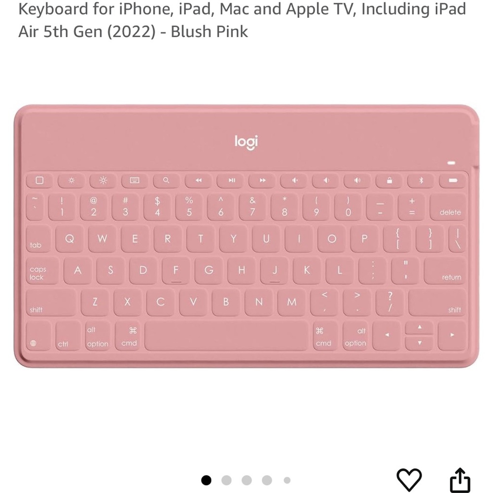 Logitech Pink Tablet Keyboard Wireless Compact